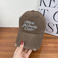 Men's Distressed Cotton Baseball Cap
