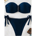 Women's Bandeau Bikini with Elegant Wrap Detail