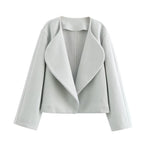 Women's Elegant Oversized Blazer with Chic Lapel