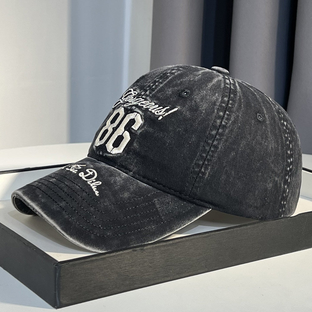 Men's Vintage-Inspired Distressed Baseball Cap