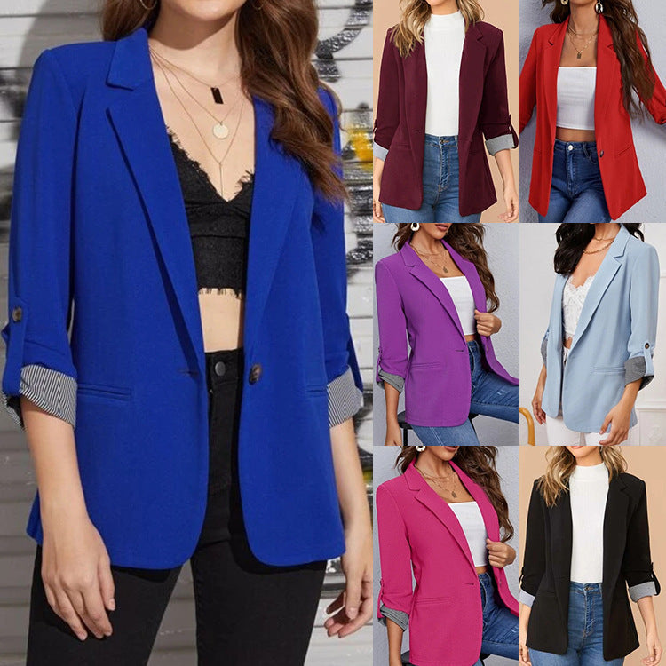 Women's Elegant Blazer with Contrast Details
