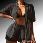 Women's Leisure Suit with Airy Knit Design