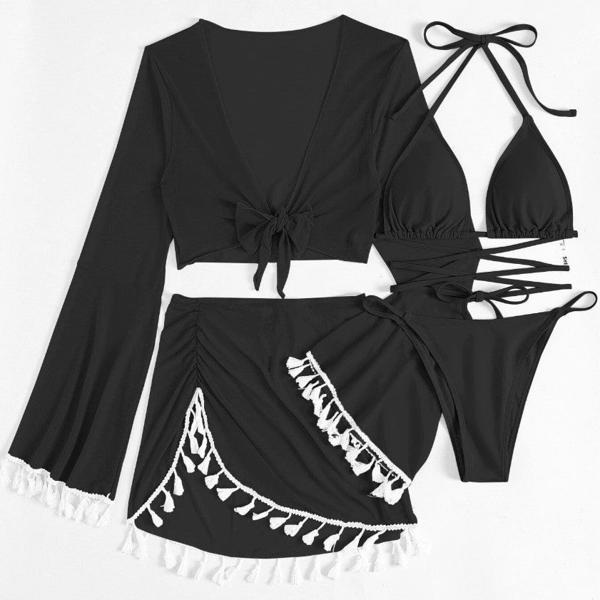 Women's Swim Set with Charming Fringe