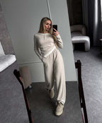 Women's Cozy Leisure Set with Sporty Design