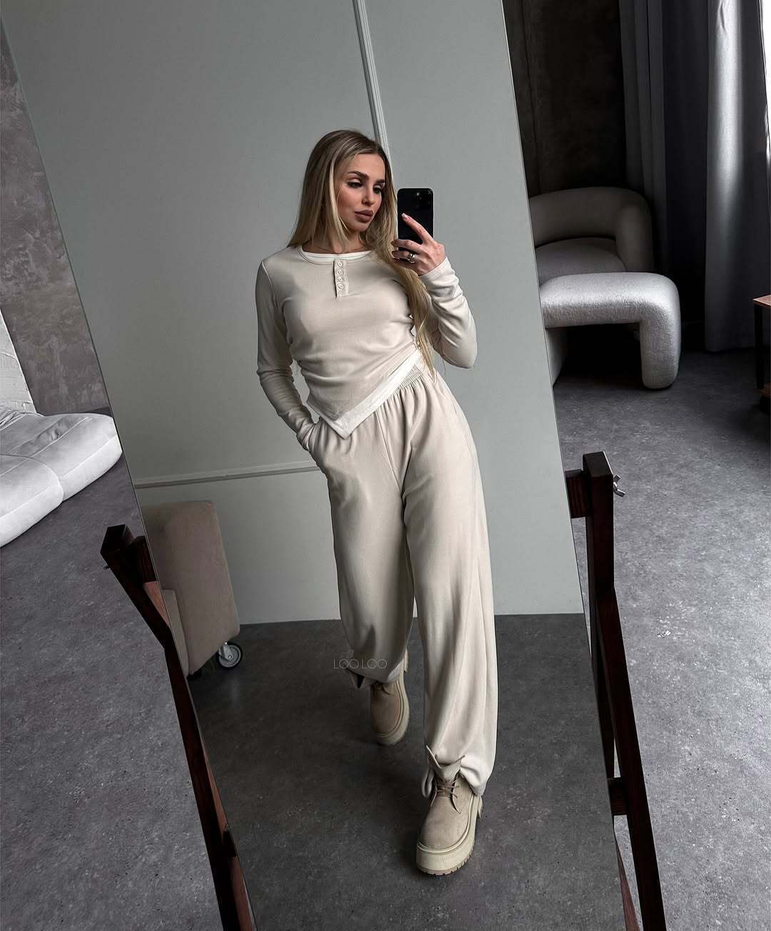 Women's Cozy Leisure Set with Sporty Design