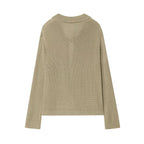 Women's Knit Cardigan with Elegant Buttons and Textured Finish