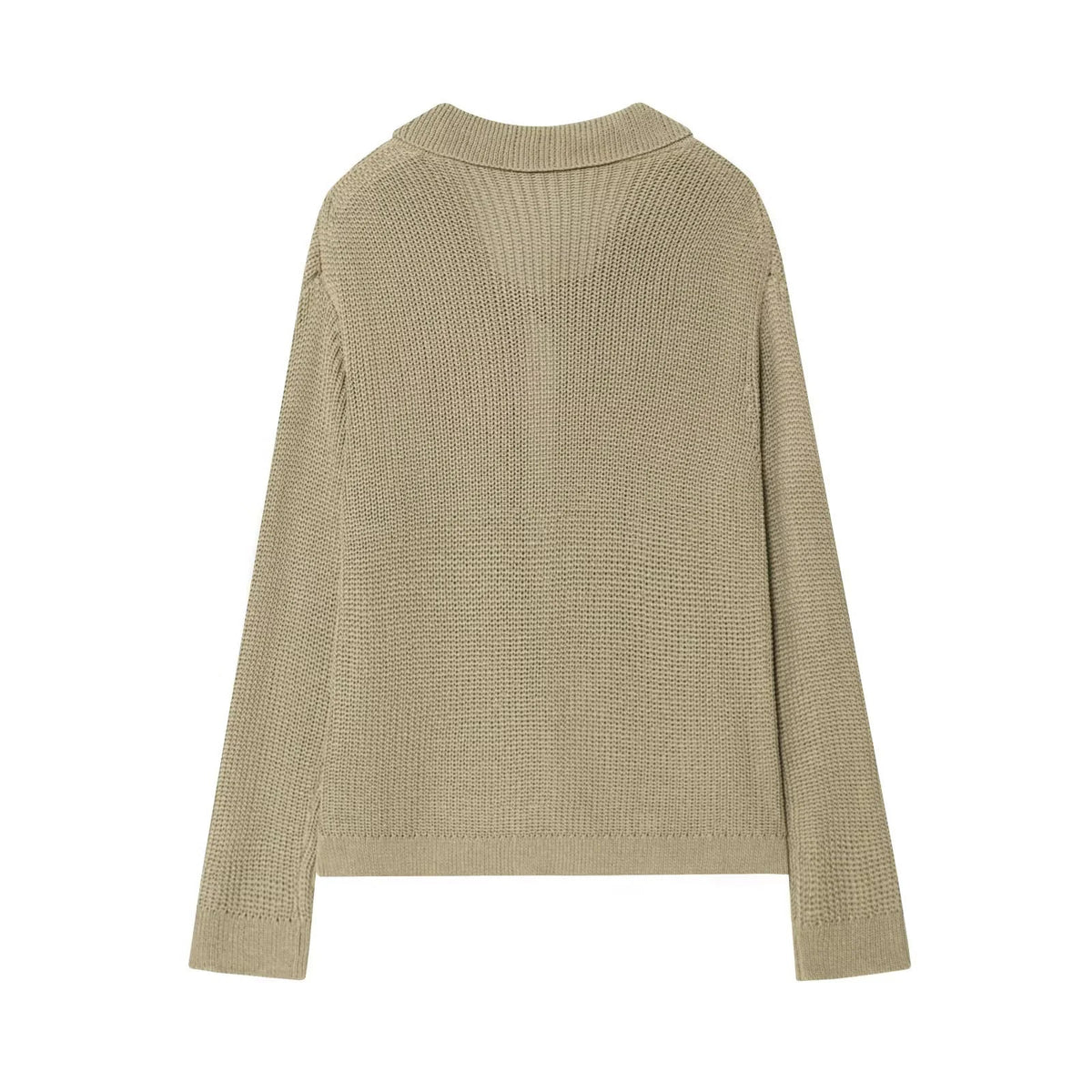 Women's Knit Cardigan with Elegant Buttons and Textured Finish