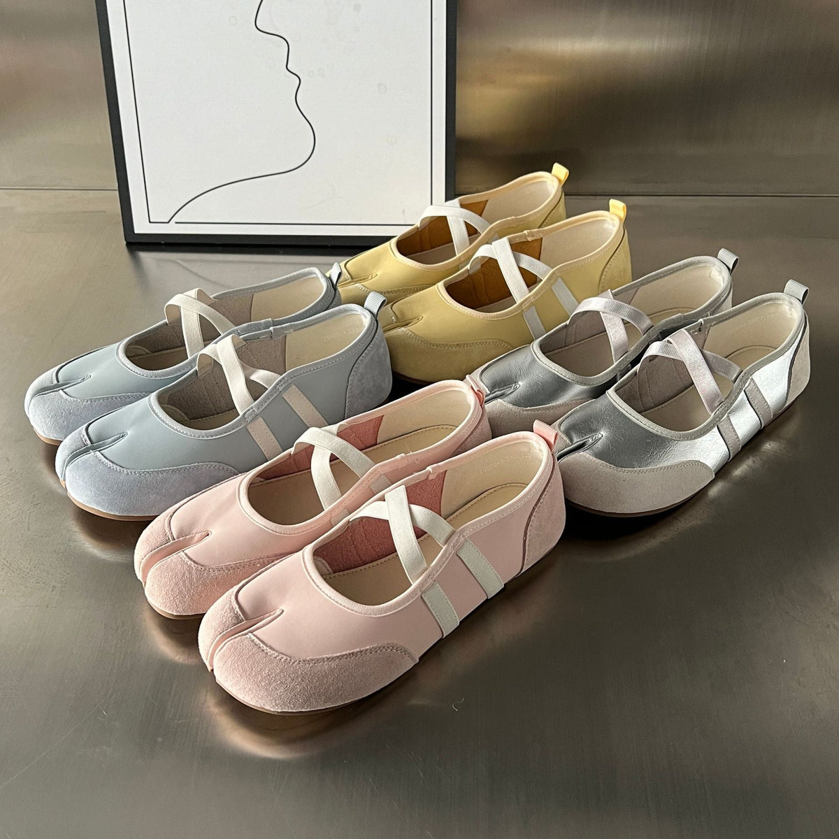 Women's Leather Ballet Flats with Comfortable Sole