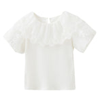 Women's Blouse with Crochet Trim