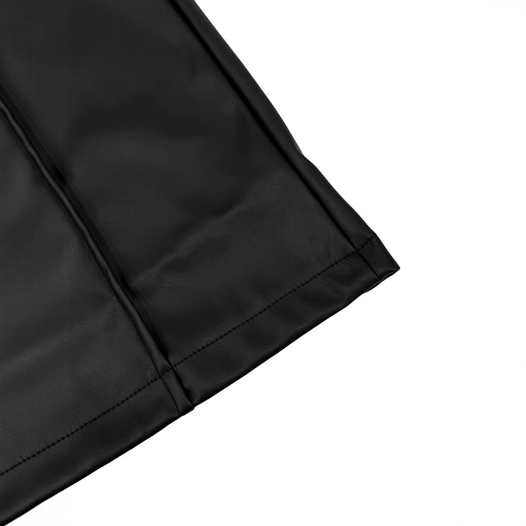 Women's Elegant Faux Leather Culottes