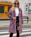 Women's Fluffy Leopard Print Coat
