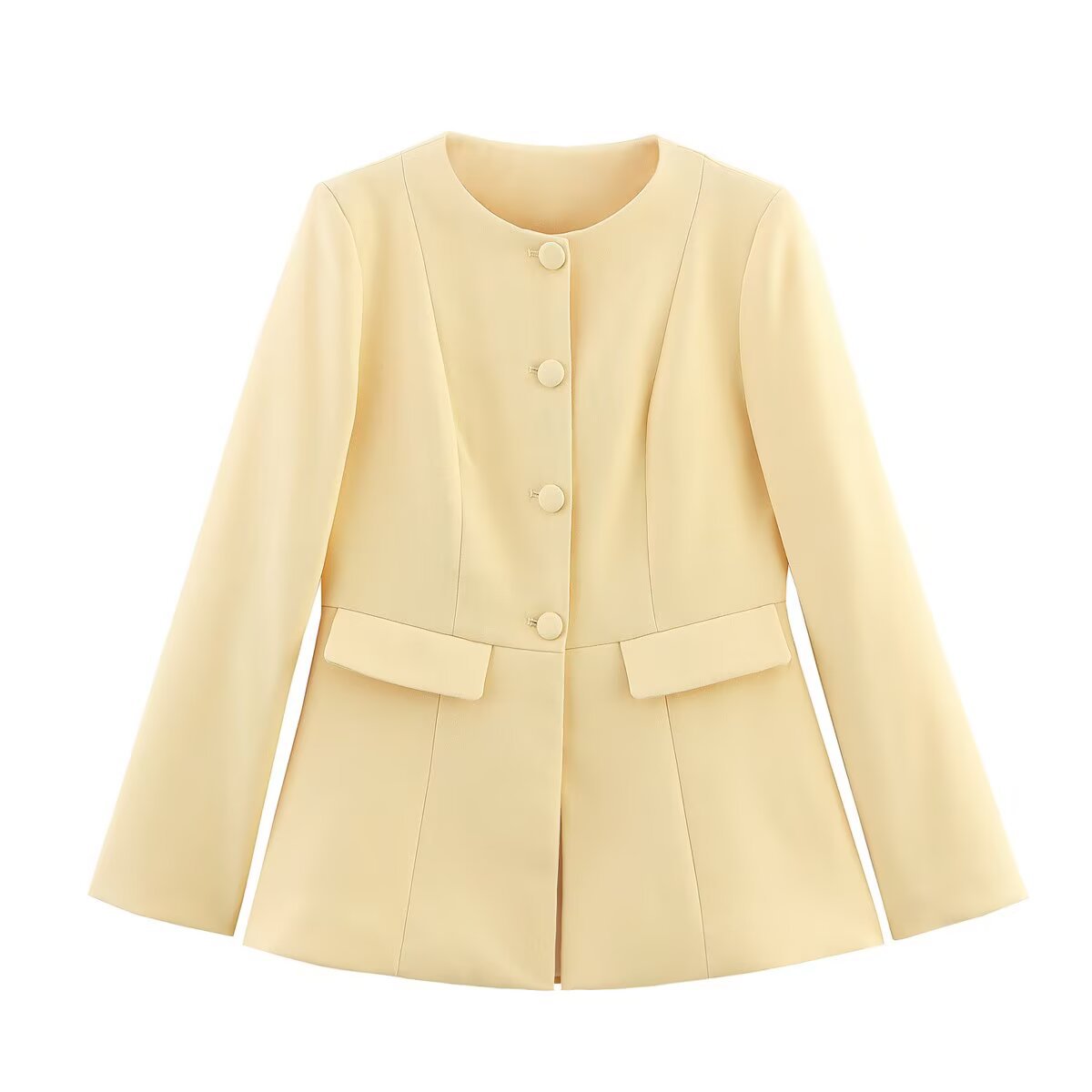 Elegant Blazer Jacket with Decorative Buttons