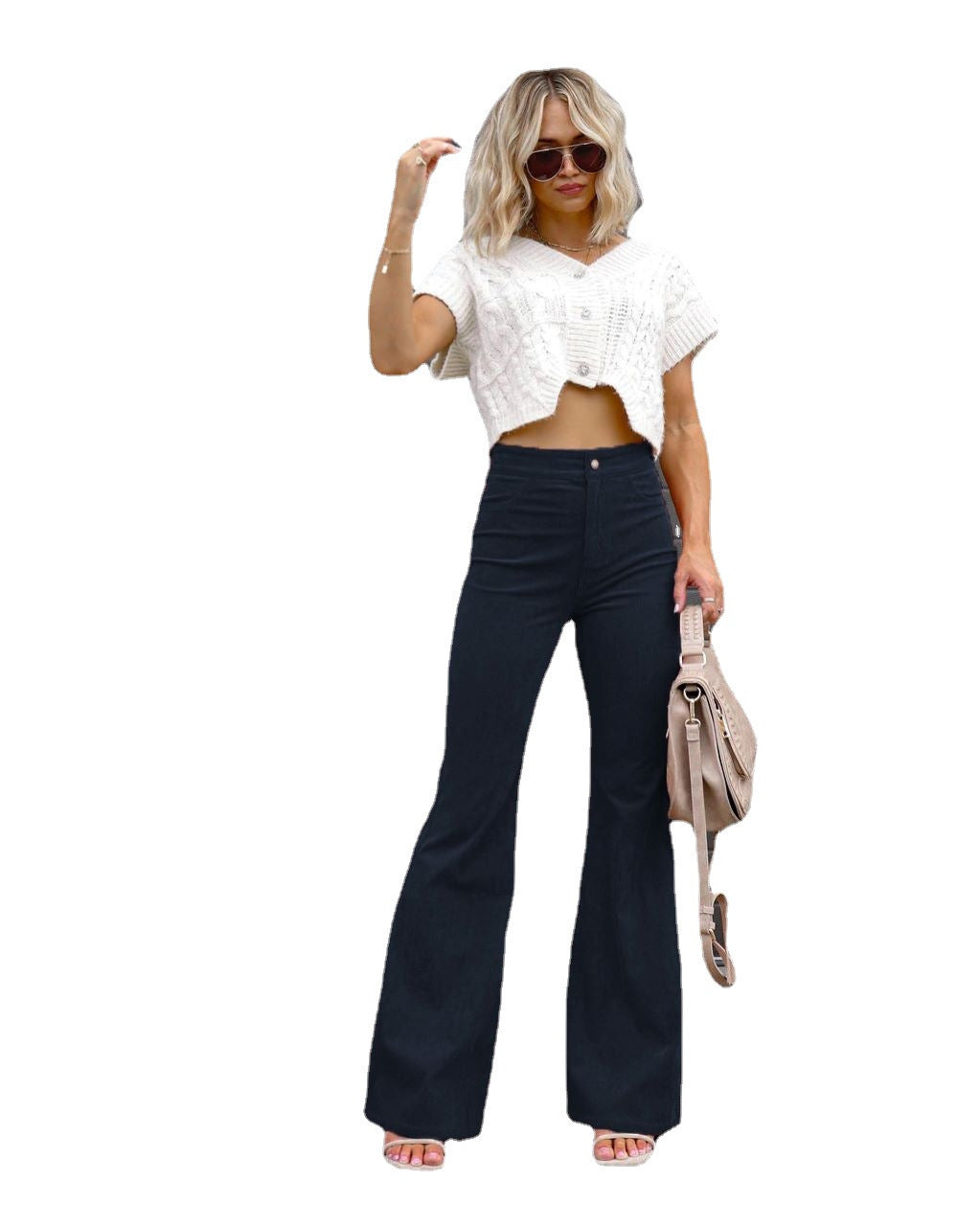 Women's High-Waisted Flared Jeans
