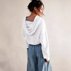 Cropped Sweatshirt with Kangaroo Pocket