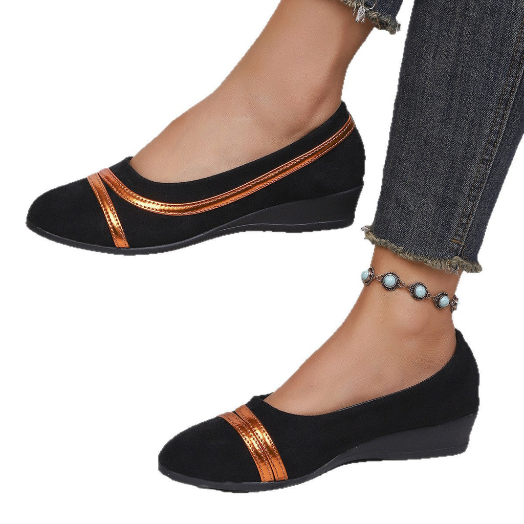 Women's Ballet Flats with Metallic Accent