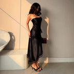 Women's Evening Dress with Lace Accents