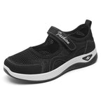 Women's Breathable Casual Shoes with Adjustable Hook-and-Loop Closure