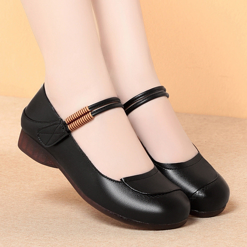 Women's Ballet Flats with Flexible Strap and Comfort Footbed