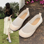 Women's Breathable Ballet Flats with Elastic Mesh Design