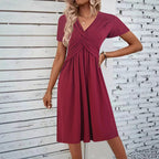 Women's Wrap-Style Jumpsuit with V-Neck