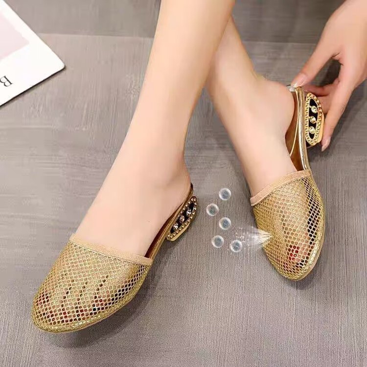 Women's Moccasins with Elegant Mesh Structure