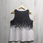 Women's Sleeveless Top with Button Placket and Stylish Gradient