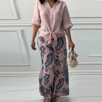 Women's Leisure Pants and Casual Top Set