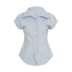 Elegant Blouse with Modern Stripes