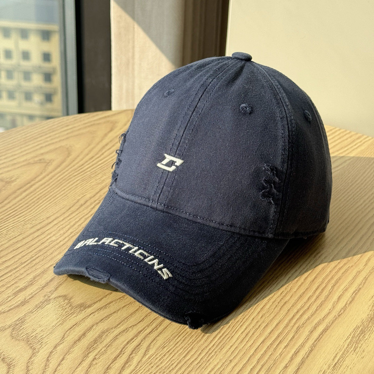 Men's Distressed Denim Baseball Cap