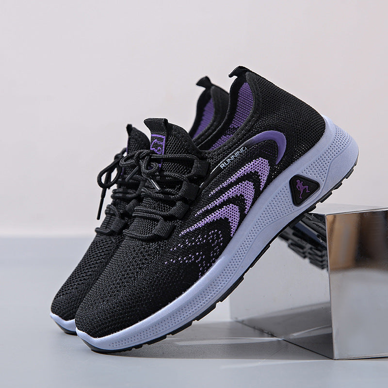 Women's Breathable Running Shoes with Flexible Sole and Innovative Upper