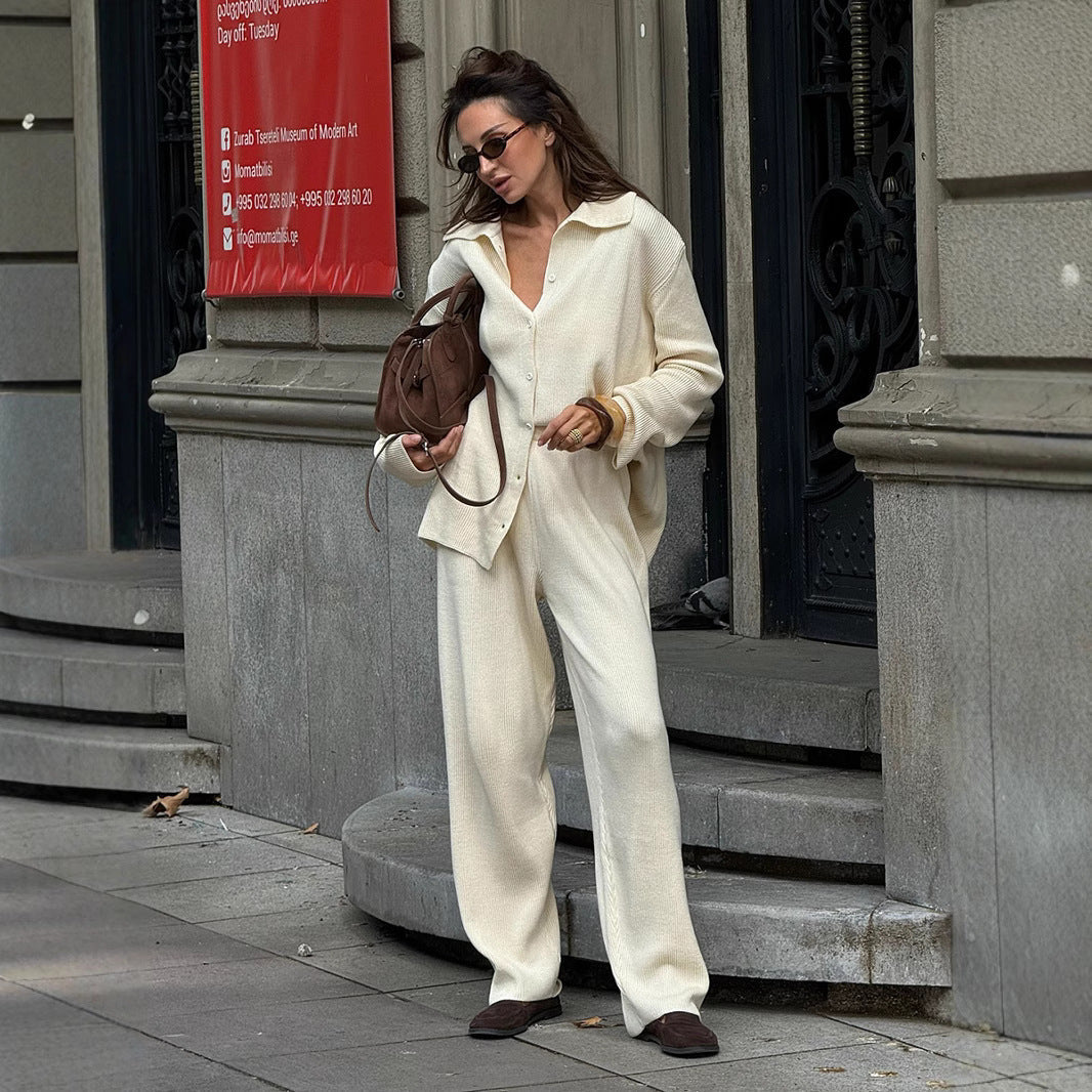 Women's Comfortable Knit Ensemble in Soft Cotton
