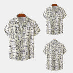 Women's Short-Sleeve Shirt with Unique Mushroom Design