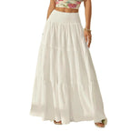 Women's Maxi Skirt with Voluminous Layered Design
