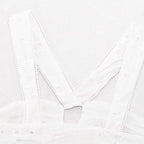 Women's Brocade Crop Top with Elegant Neckline and Embellished Straps
