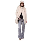 Elegant Duffle Coat with Double-Breasted Button Placket and Luxurious Details