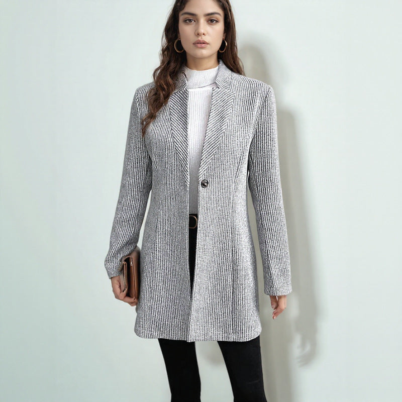 Elegant Blazer with Textured Design