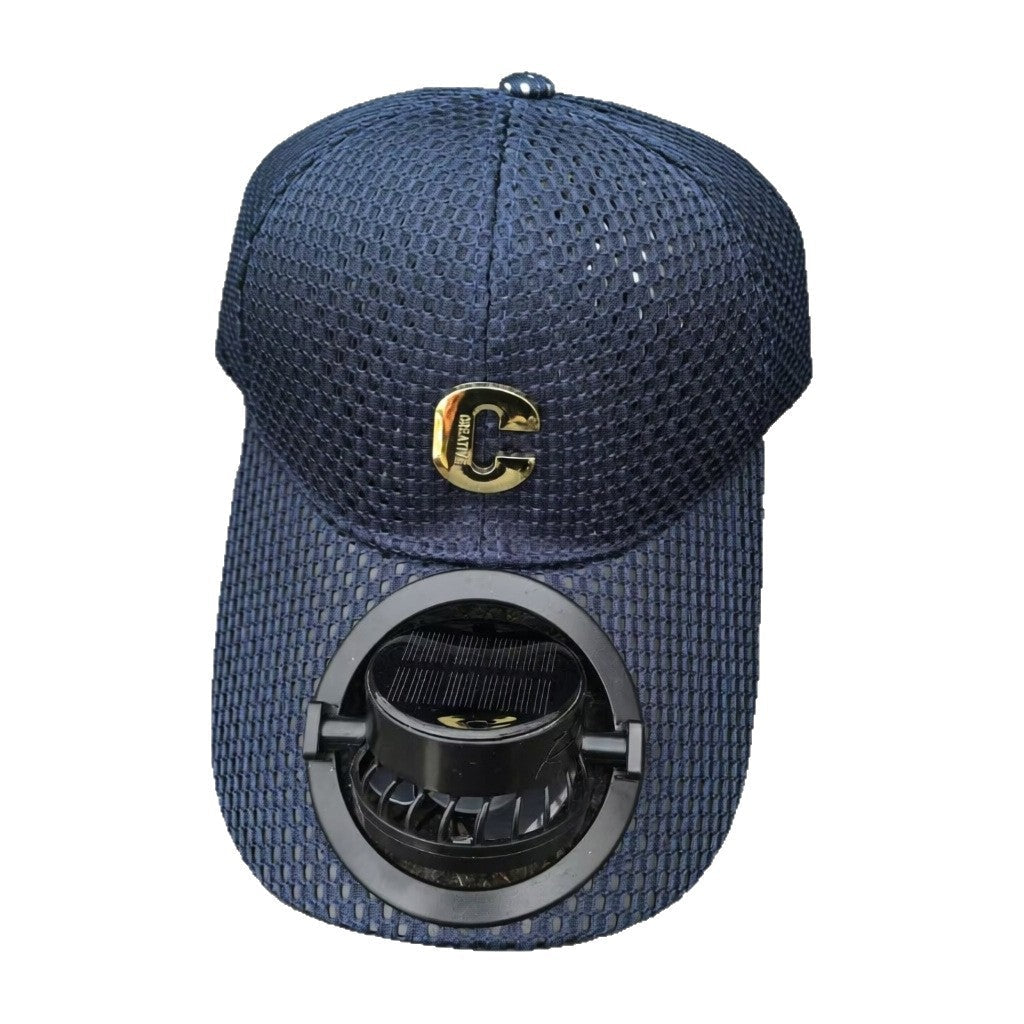 Breathable Baseball Cap with Rechargeable Fan