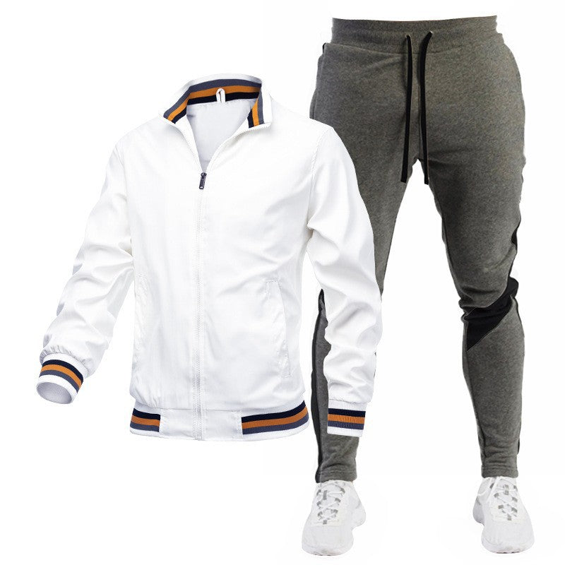 Men's Sporty Track Jacket and Jogging Pants Set