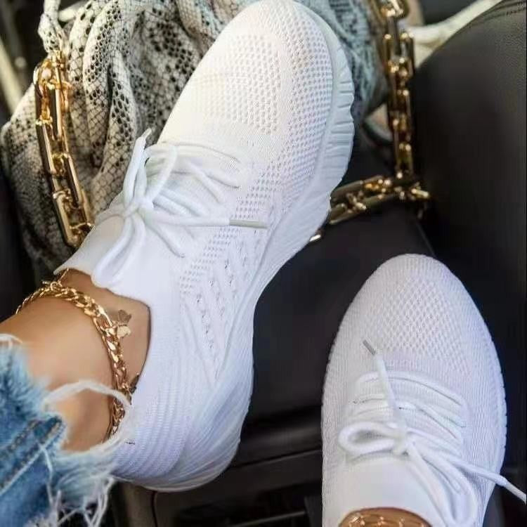 Women's Breathable Running Sneakers with Elastic Upper