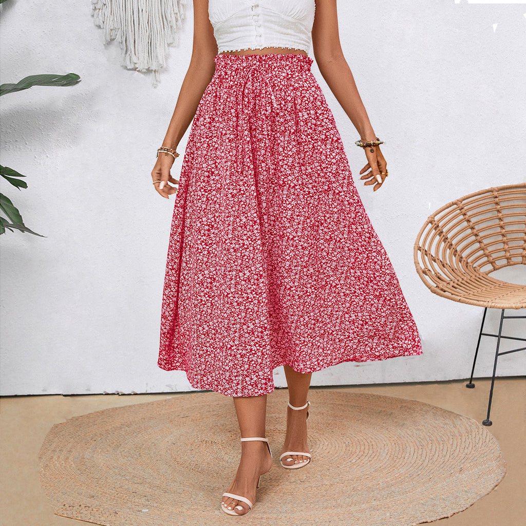 Women's Maxi Skirt with Floral Pattern