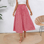 Women's Maxi Skirt with Floral Pattern