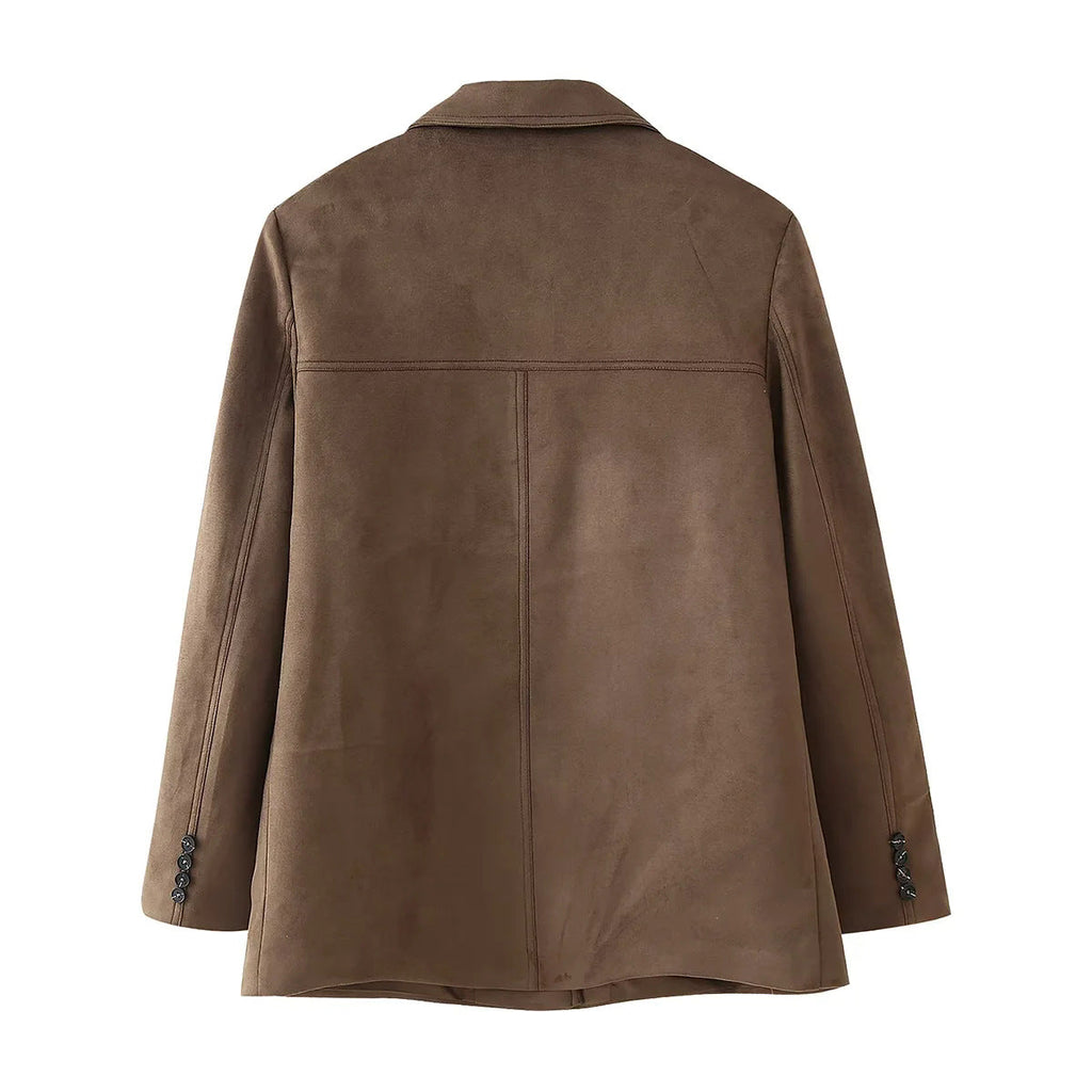 Women's Elegant Quilted Blazer with Pockets