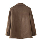 Women's Elegant Quilted Blazer with Pockets