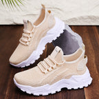 Women's Breathable Fitness Sneakers with Flexible Knit Upper and Non-Slip Sole