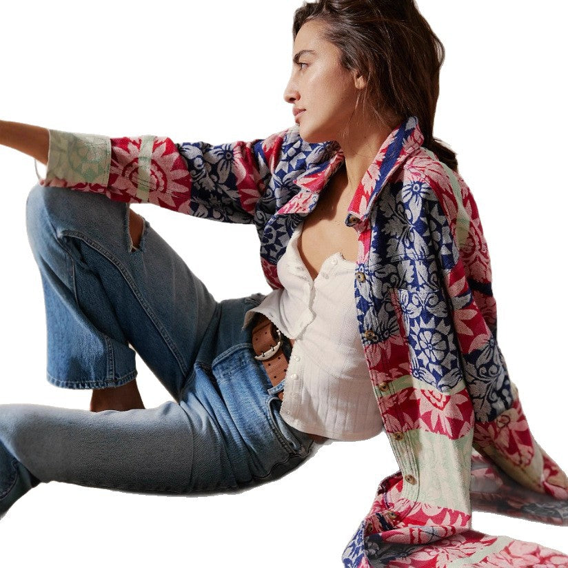 Women's Cotton Patterned Shirt