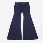 Women's Bootcut Jeans with High Waist and Detailed Stitching