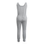 Casual Women's Overall with Pockets and Elastic Waist