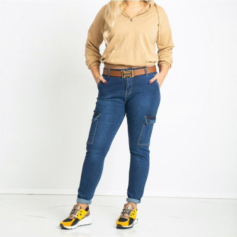 Women's Cargo Jeans with Pockets