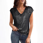 Women's Glamorous Sequin Shirt
