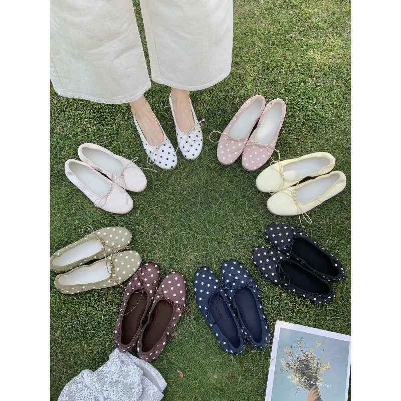 Women's Ballet Flats with Bow Detail